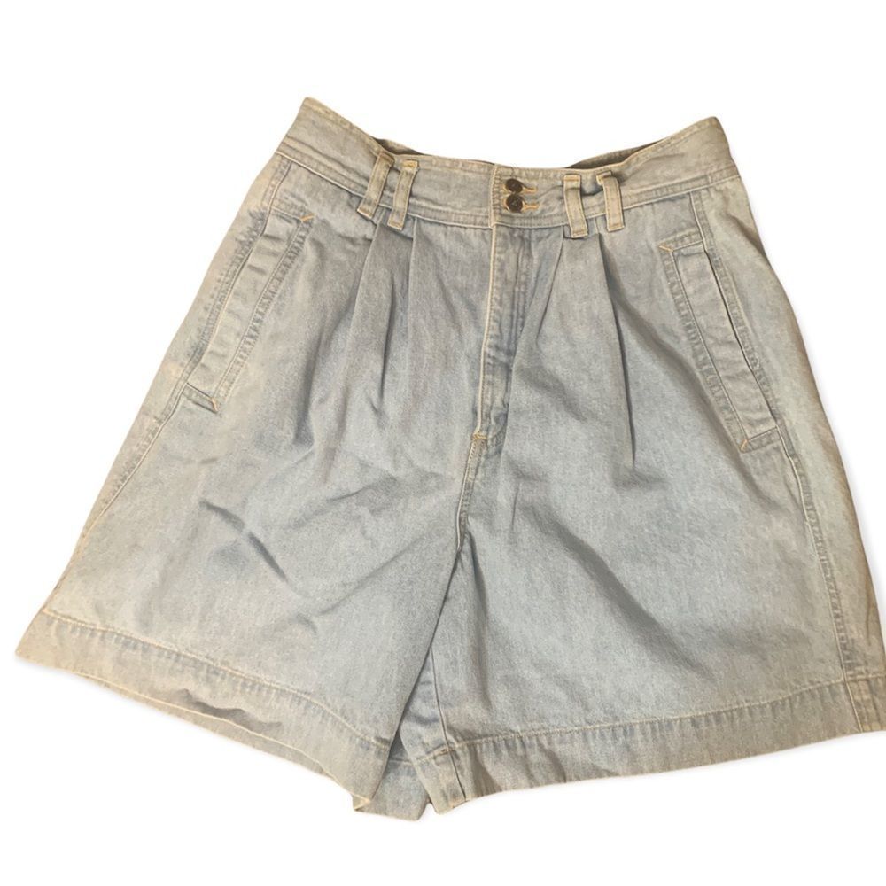 Vintage 90’s Liz Wear Mom Jean Shorts Denim High Waisted Pleated Front Sz 12